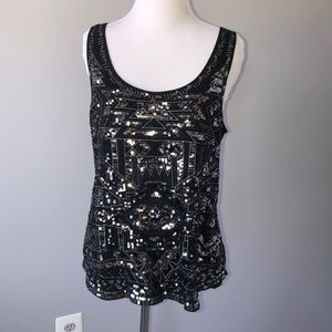 ❤️Sequin silver and black top ❤️